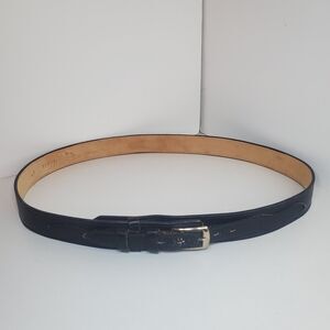 Rare Vintage Tony Lama Black Leather Belt Adjustable Sz 44 Western Concho